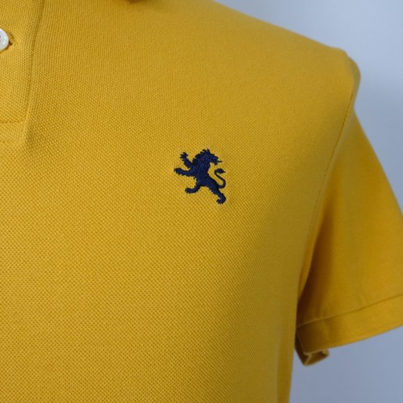 Express Polo Men's Medium Mustard Yellow 100% Cotton - Picture 4 of 9